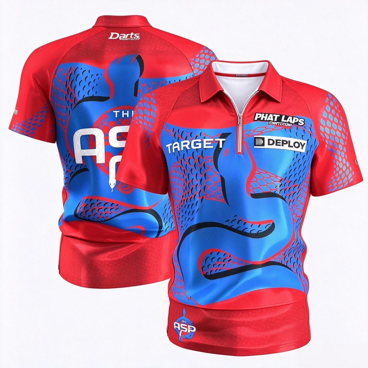 27 Year New Dart Competition Polo Athletic Shirt Sports Training Half Zipper Collar Quick Drying Short Sleeve T-shirt for Men