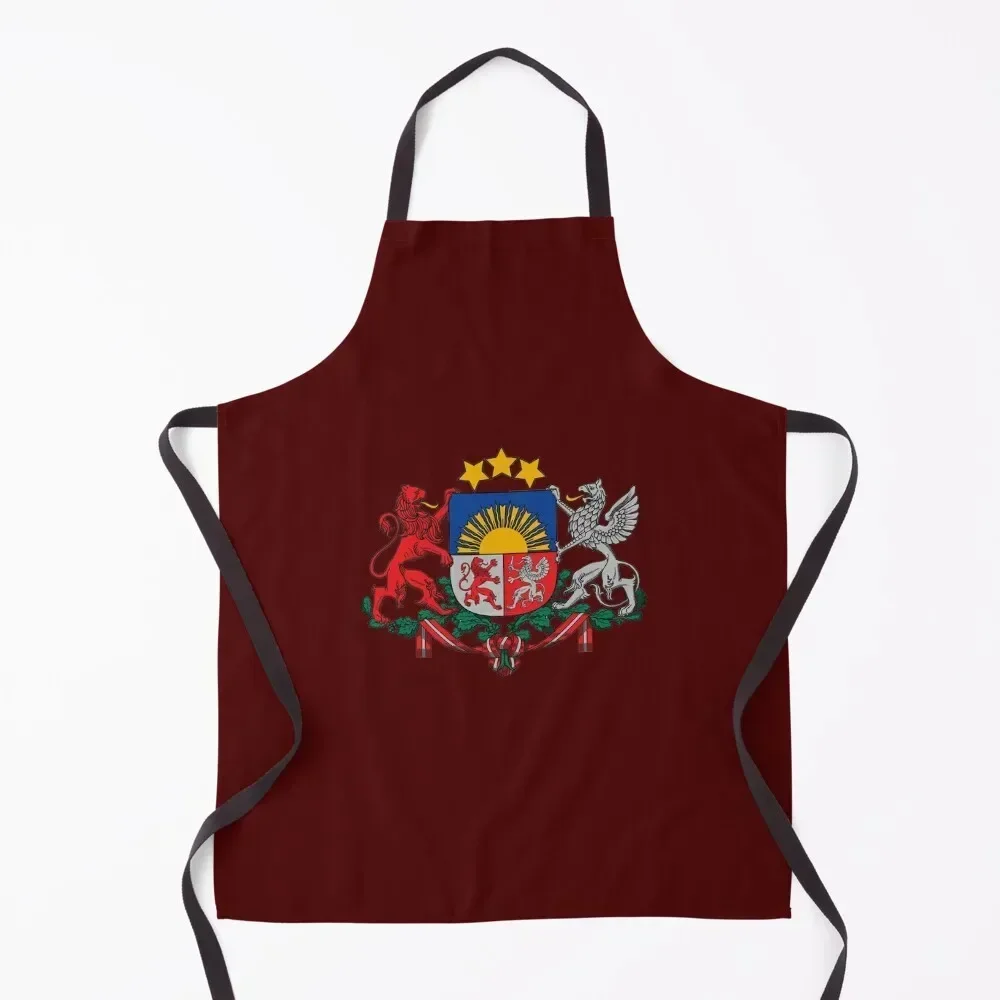 

Latvian Coat of arms Apron chef costume home women chefs For Nail Stylist Apron