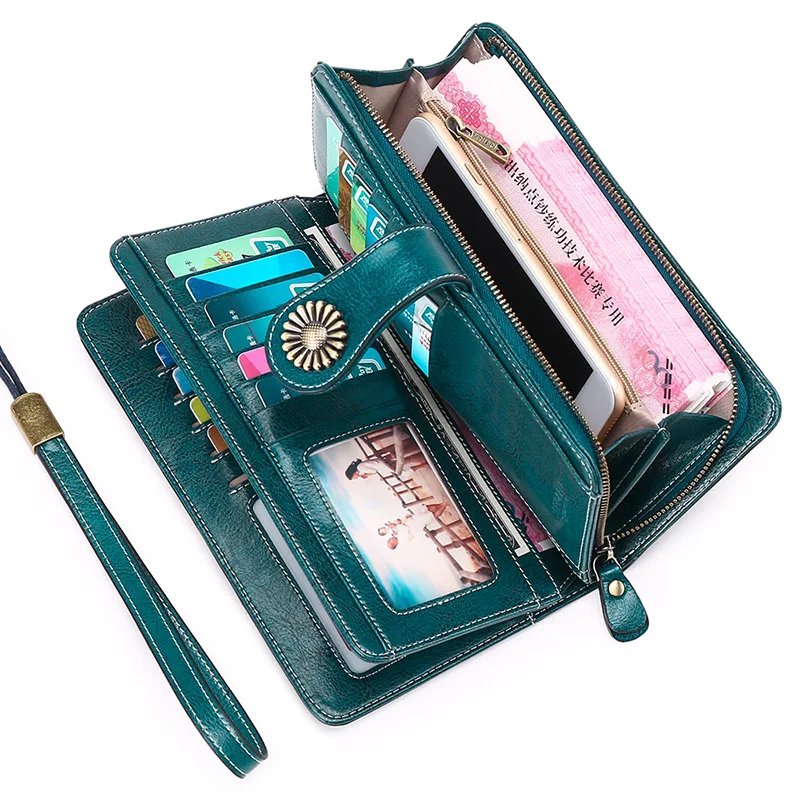 2023 New Fashion Leather Antimagnetic Large Capacity Wallets For Women