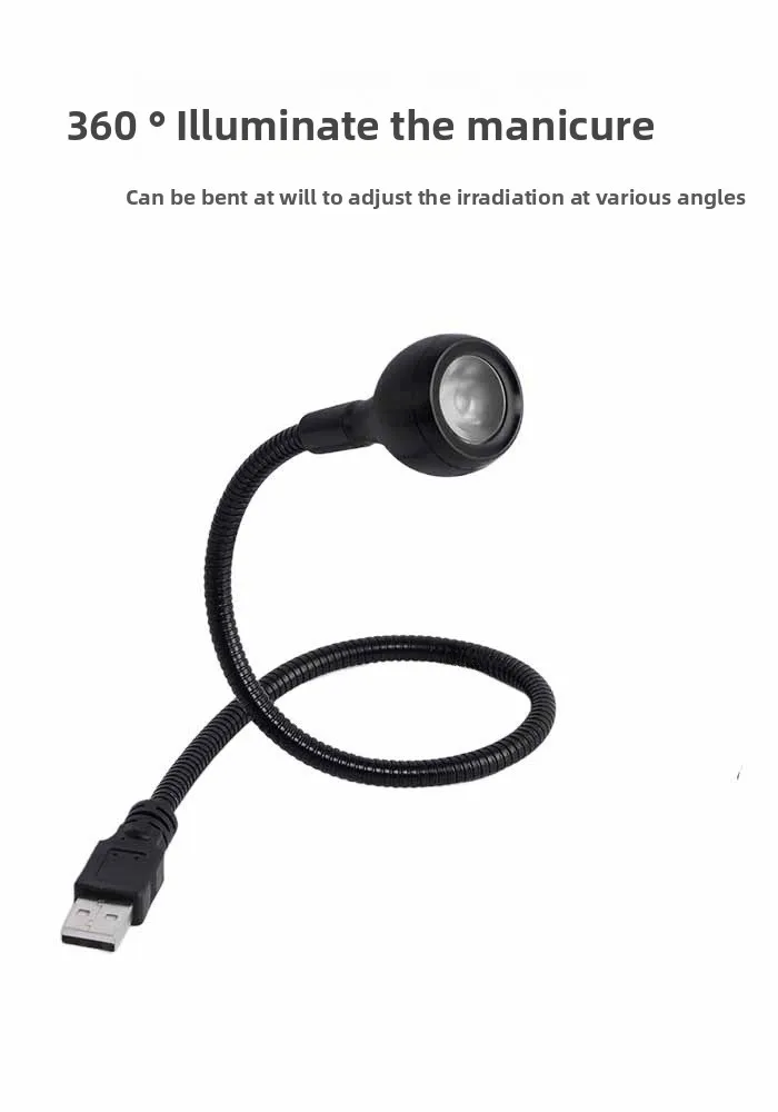 หลอดไฟยูวีแอลอีดีสำหรับอบเล็บ 360 องศา แบบหนีบติดโต๊ะ ขนาดเล็ก พกพาสะดวก ใช้พอร์ตยูเอสบี เครื่องอบเล็บสำหรับทำเล็บมือ อุปกรณ์ร้านทำเล็บ