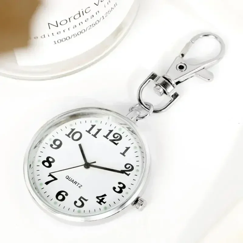 Pocket Watches Fashion Nurse Watch Keychain Mini Time Reminder Portable Items for Women Men Trendy Electronic Clock Key Chain