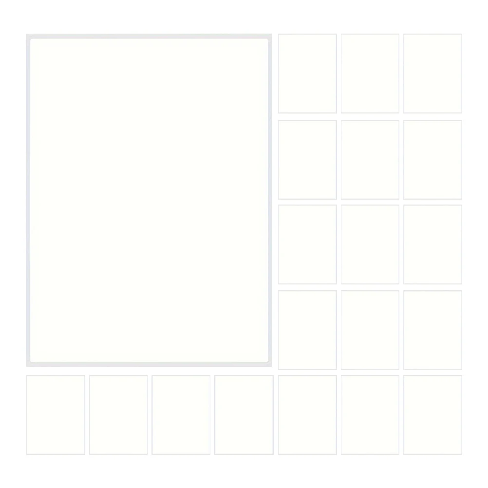 

25 Sheets 4x6 Inches Waterproof Synthetic Paper Shipping Labels Strong Adhesion Handwritten Stickers Storage Bins Food Jars