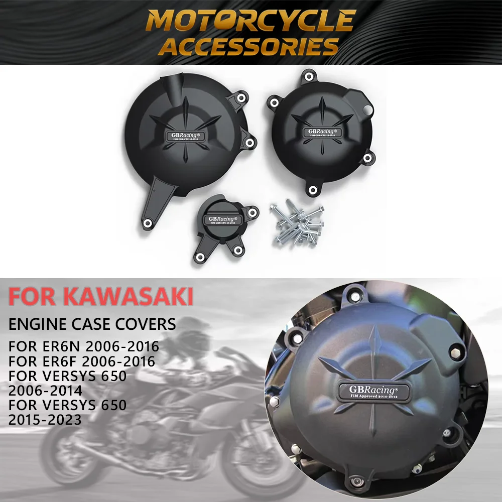 

Engine Cover FOR KAWASAKI ER-6N ER6N ER-6FVersys650 2006-2023 Engine Protective Cover Surron Motor Cover Motorcycle Cover