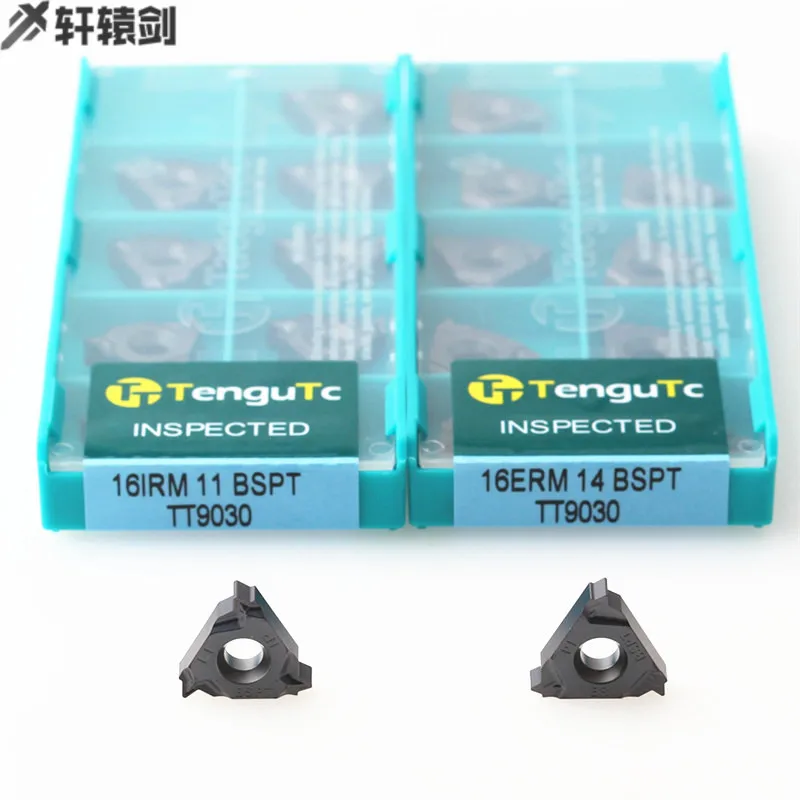 10 قطعة 16ERM 16IRM 16ER 11 14 19 BSPT TT9030 تحول أداة الآلات CNC كربيد إدراج موضوع