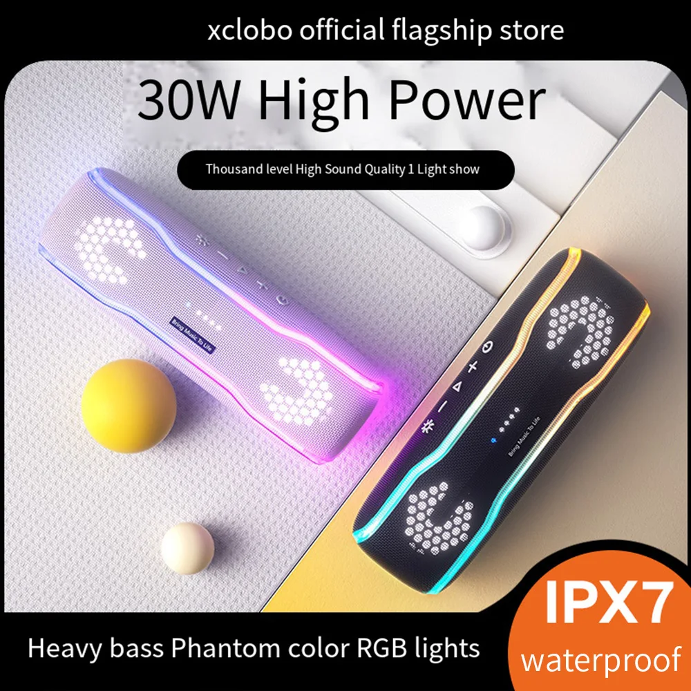 

Outdoor Speaker Bluetooth Speaker IPX7 Waterproof Loudspeaker Stereo Surround Speaker with colorful lights