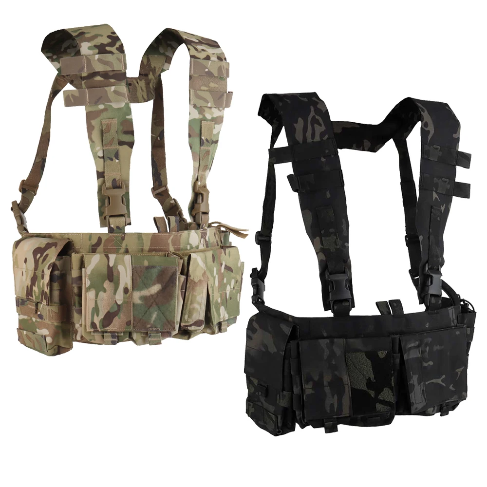 Tactical Chest Rig Multifunction Storage Radio Magazine Pouch UW Outdoor Hunting Patrol Vest Detachable Militar Chest Rig Gear