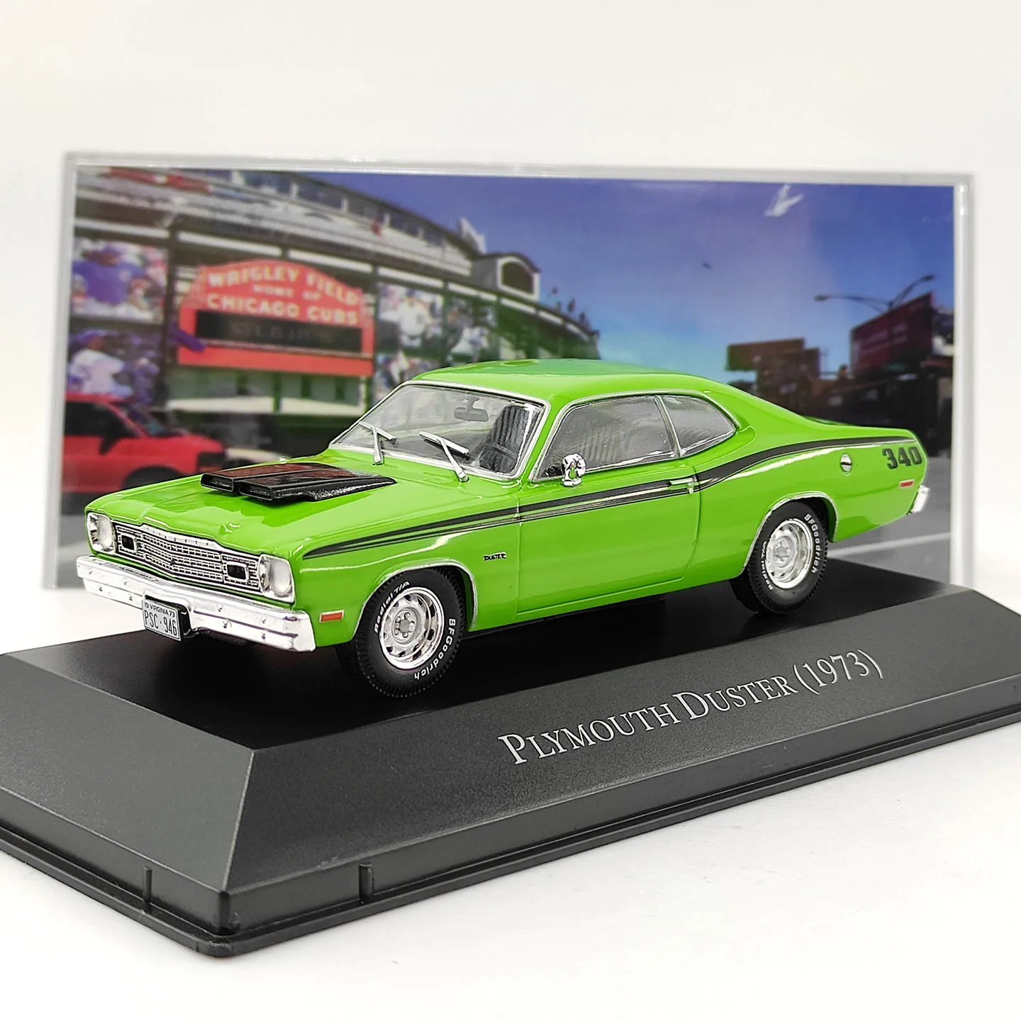 Modèle de voiture en alliage Plymouth Duster 1973 à l'échelle 1:43, Diecast Defect IXO