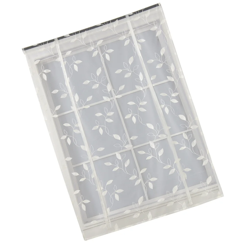 1 قطعة نافذة ستارة قصيرة ورقة التطريز نمط شير الستار قصيرة التطريز الفوال الستائر غرفة نوم المنزل شرفة 120x120 سنتيمتر