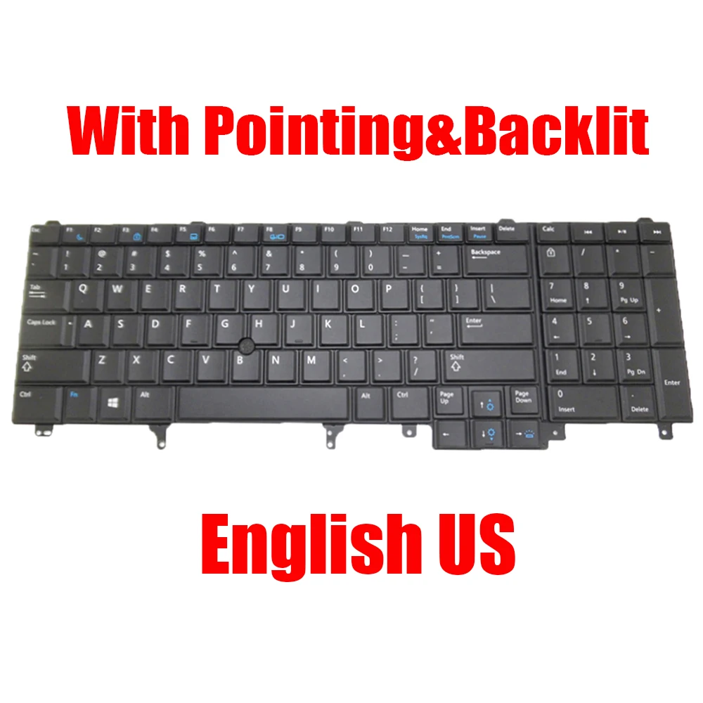 

Backlit US Keyboard For DELL For Latitude E5520 E5520M E5530 E6520 E6530 E6540 For Precision M2800 M4600 M4700 M4800 M6600 M6700