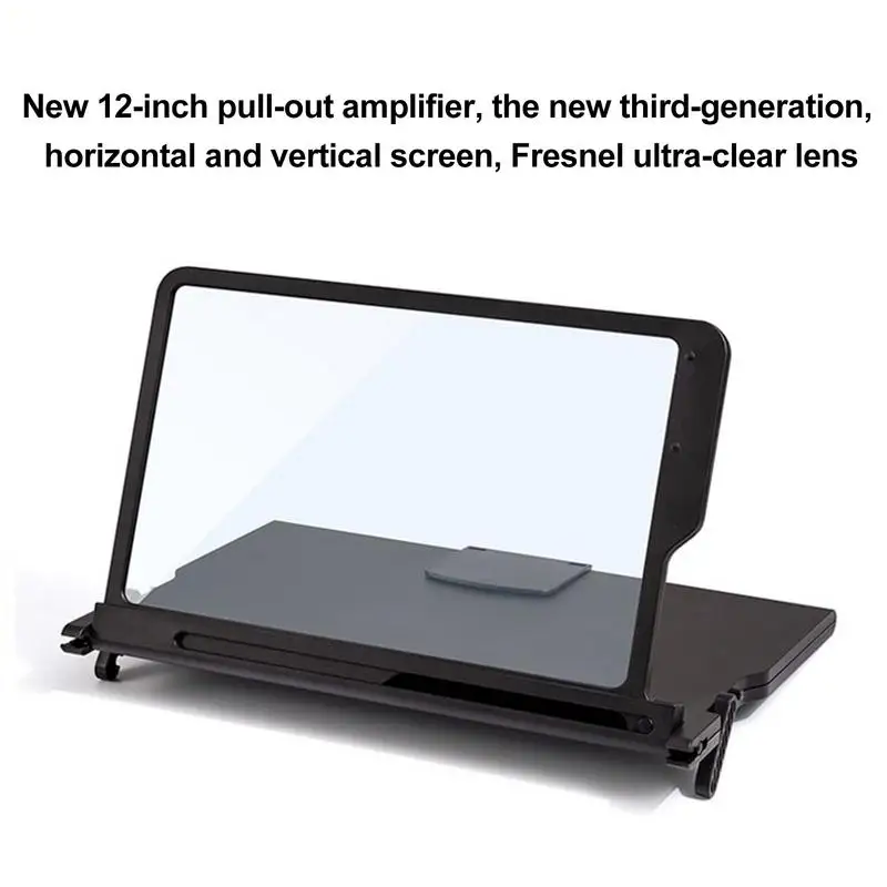 12 Inch 3D Mobile Phone Screen Amplifier Foldable And Portable Phone Holder Universal Smartphone Thin Magnifying Screen