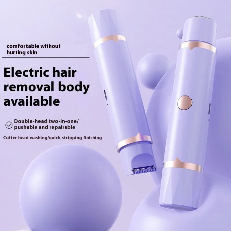 

【Только сегодня】Электрический прибор для удаления волос с двумя насадками для всего тела — питание от USB, портативный прибор для удаления волос подмышками и на ногах