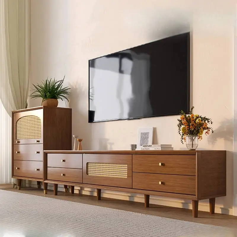

Brown Drawers Tv Cabinet Simple Decoration Wood Space Saving Apartments Tv Cabinet Living Room Szafka Pod Telewizor Furniture