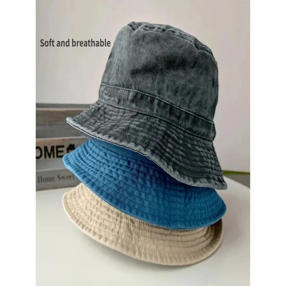 new Big Head Plus Size Bucket Hats for Men Women Pure Cotton Panama Fisherman Cap Korean 59cm 60cm 62cm 63cm Sun Hat Bob Homme