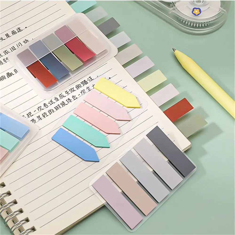 100 Sheets Bookmark Vintage Color Key Points Tab Strip Label Paster Sticker Sticky Notes Memo Pad Index Flags