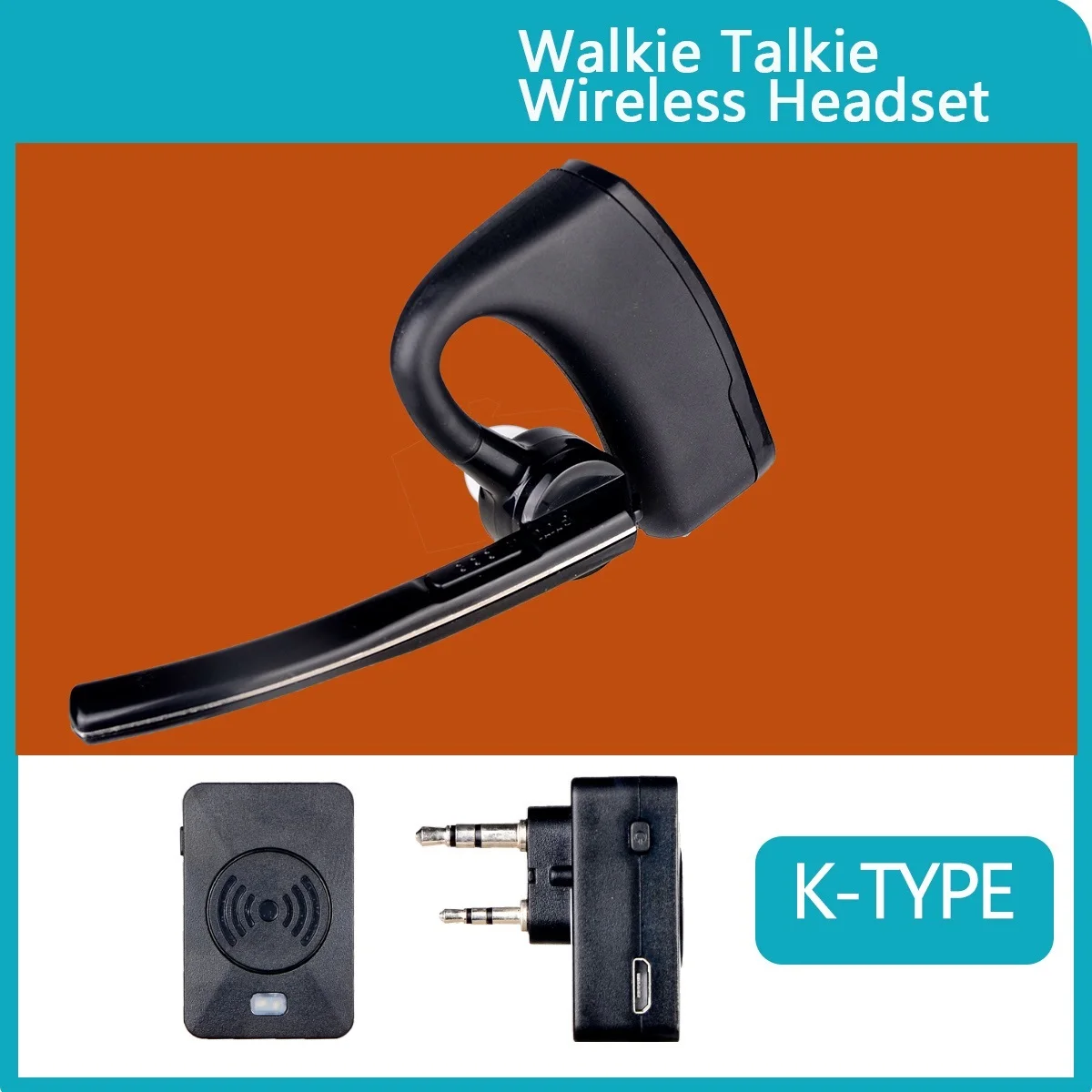 Top! Walkie talkie Bluetooth-Compatible Headset Handsfree PTT Earpiece Headphone for BaoFeng UV-5R Radtel RT-490 RT-830 RT-4B