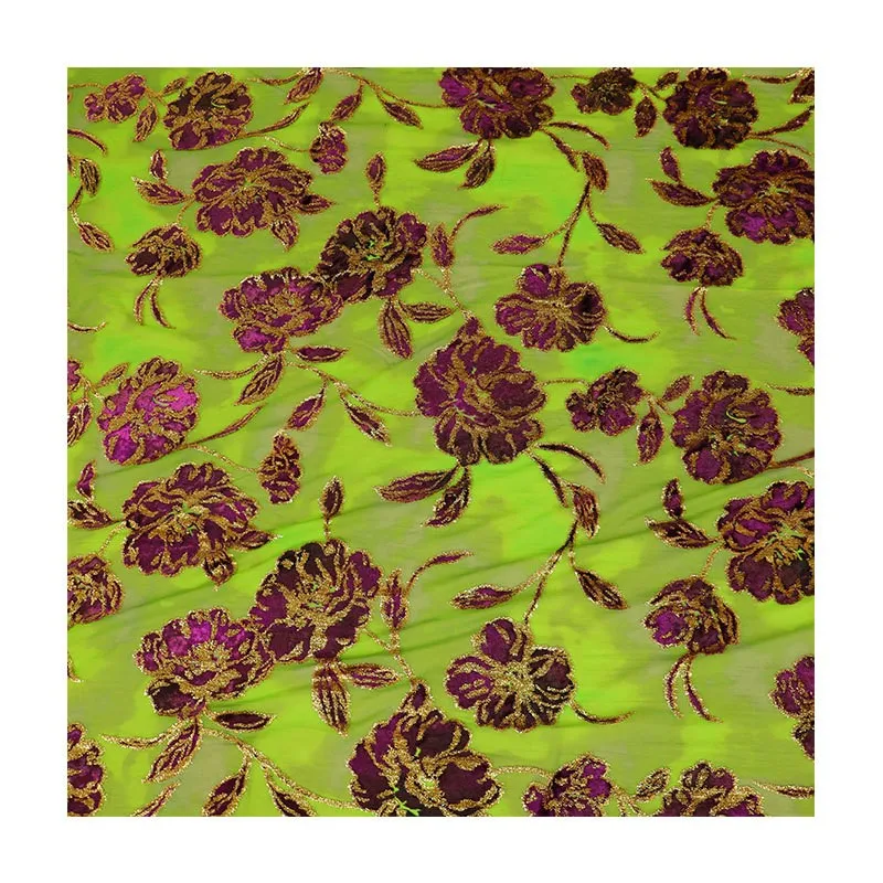 High-end custom-made dress and cheongsam made of woven velvet brocade jacquard digital printing fabric