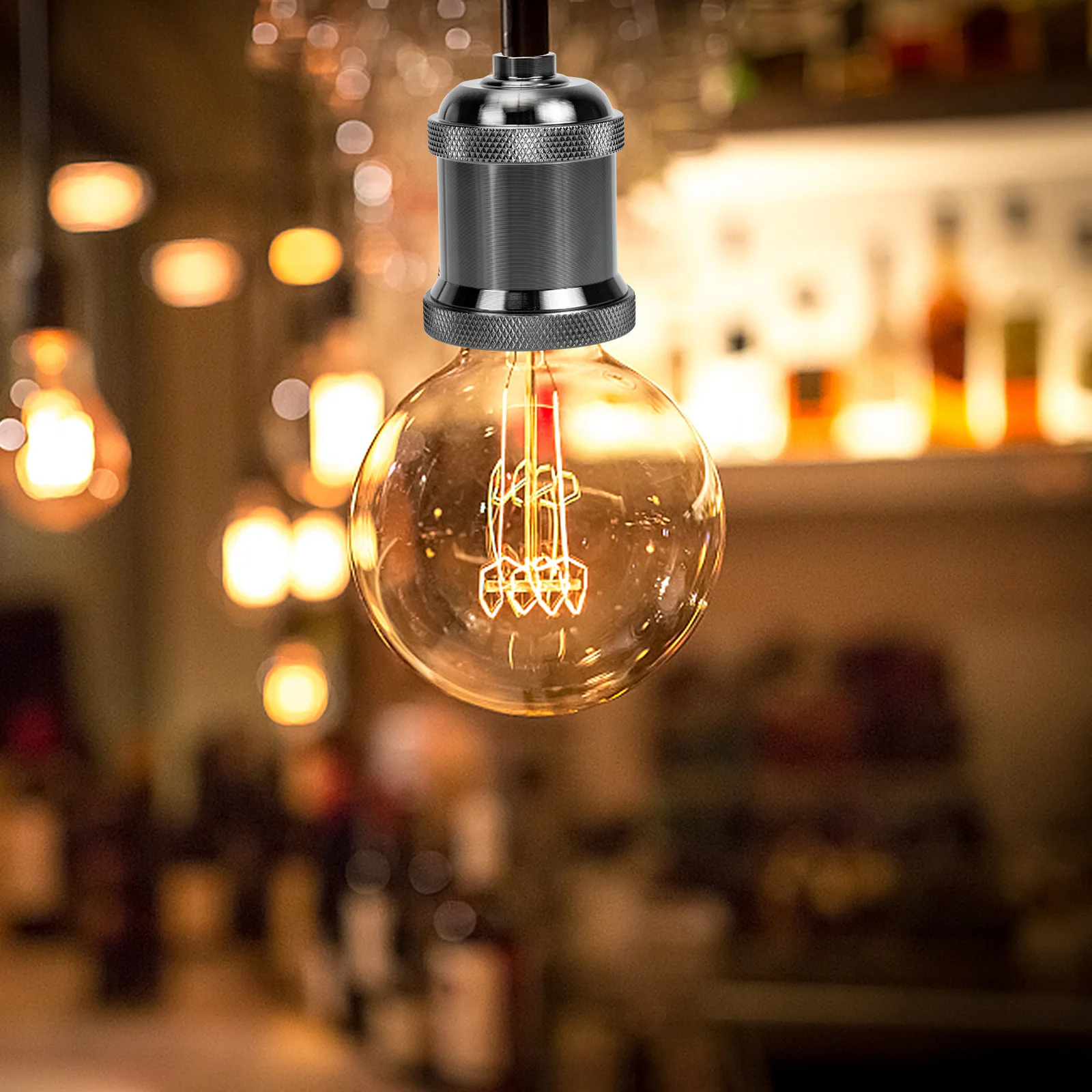 

2Pcs Vintage Light Base E27 Lamp Bulb Socket Retro Industrial Style Fire Resistant Socket for Chandelier Pendant Lamp Fixture