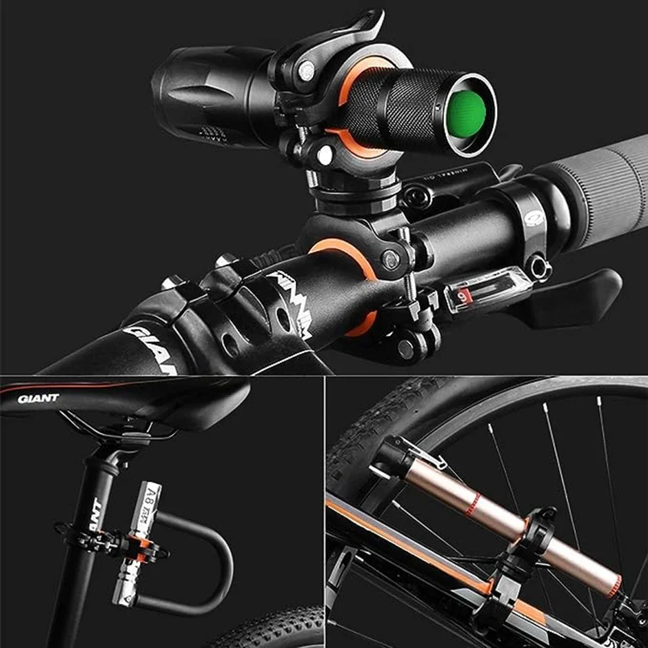 Bicycle Flashlight Holder, Lamp Holder, Night Riding Headlight Holder, Lamp Clip, Mountain Bike Riding Bike Accessories image 5