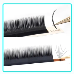 Camellia False Eyelash Mink Soft 8-15Mix Matt Black Easy Fan Lahes Natural Spikes Premade Fan Individual Lashes Korean Makeup