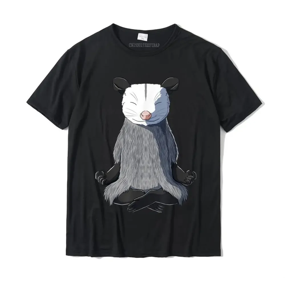 Yoga Opossum T-Shirt Cheap Group Tops T Shirt Cotton Top T-shirts for Students Funny Christmas Day Tops & Tees