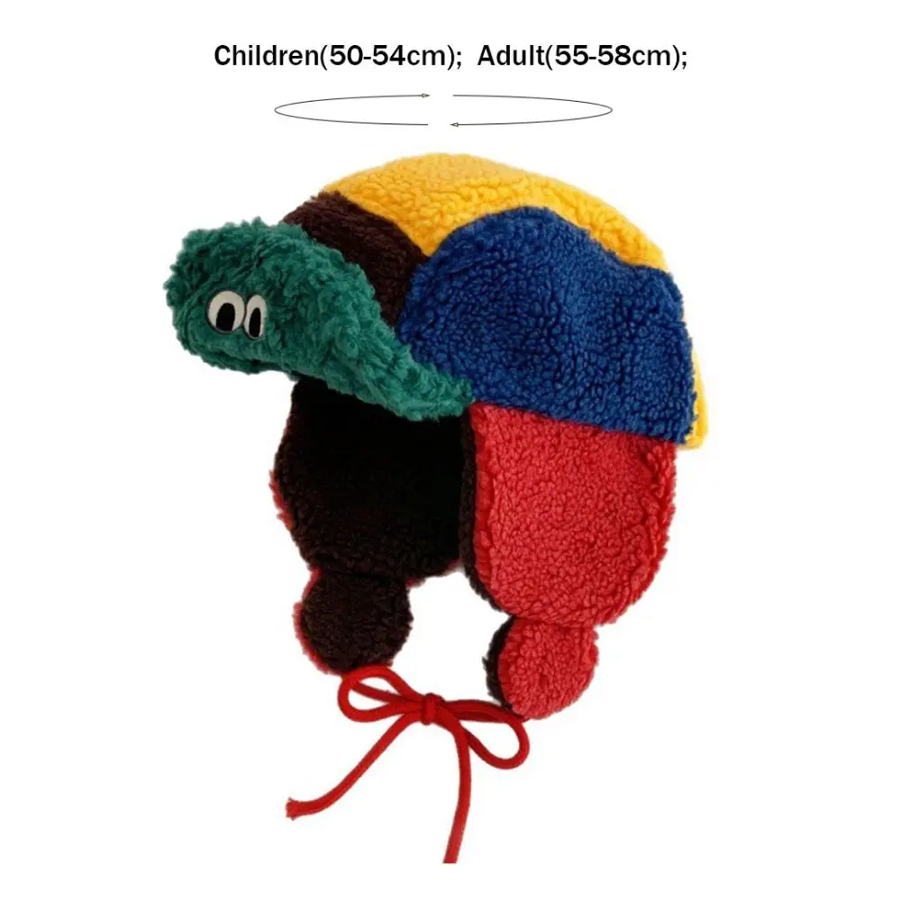 귀여운 양털 따뜻한 레이펑 모자 한국 스타일 겨울 따뜻한 플립 커프 플립 캡 두꺼운 부드러운 어린이 플랩 캡 스케이팅용