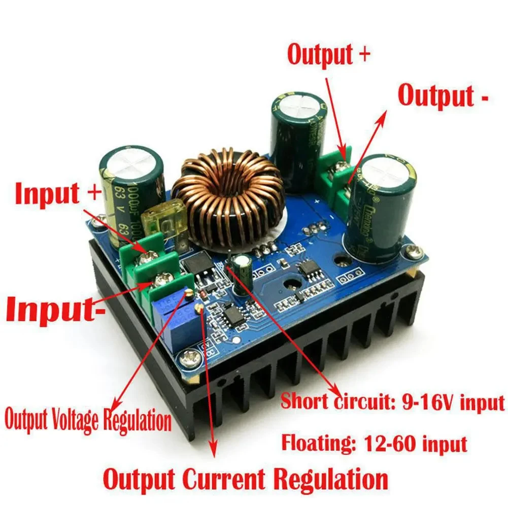 Nowy DC-DC 600W 10-60V do 12-80V MPPT Solar Boost konwerter moduł Step-up zasilacz samochodowy obwód elektroniczny DIY