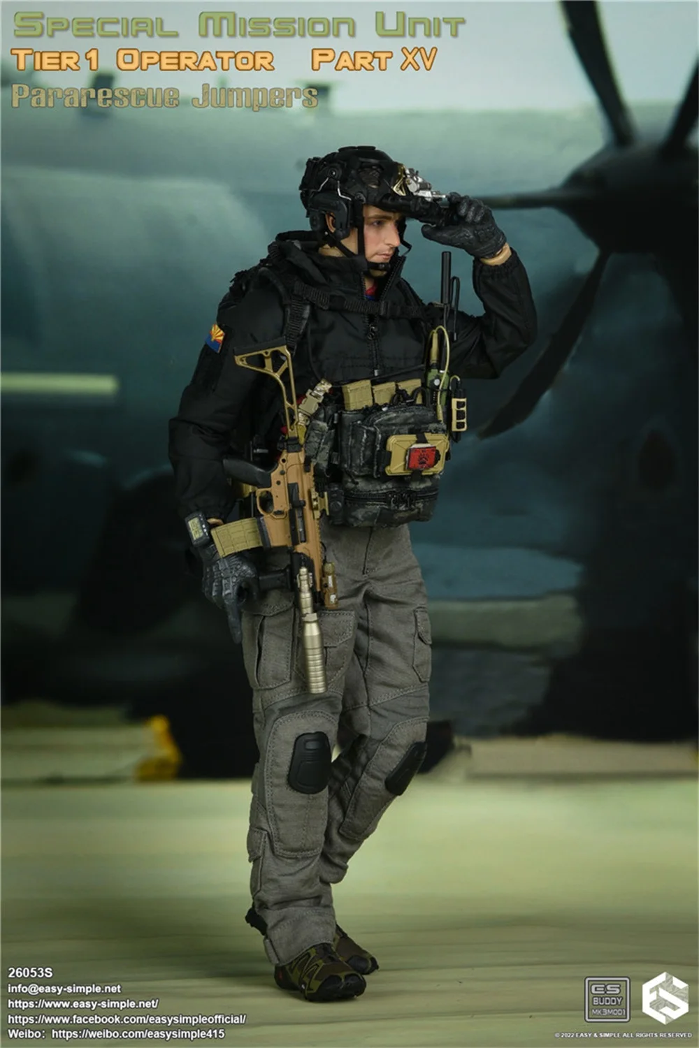 

1/6 Easy&Simple ES 26053S Special Mission Unit Tire1 Operator Jumpers Full Set Male Soldier Doll Figure Gift For Fans Collect