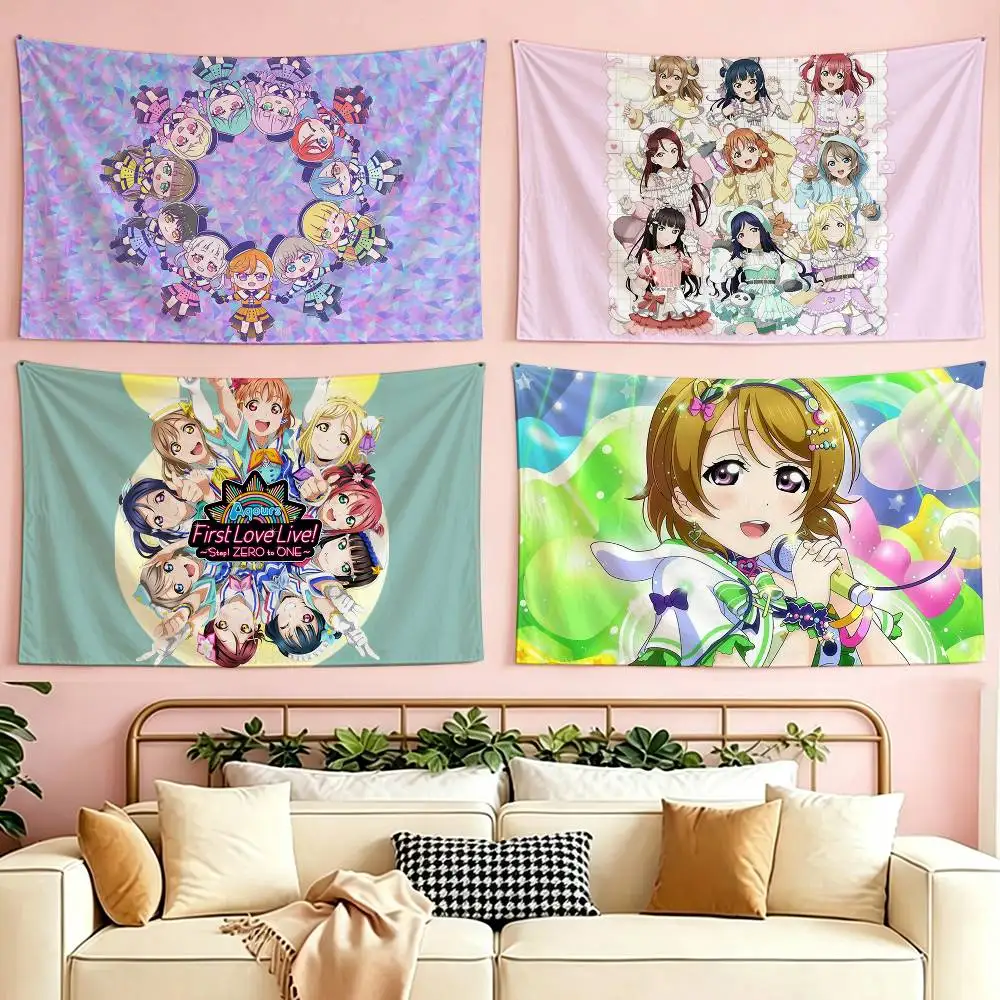 1pc Love Live Animated Series flag Suitable For Party Club Outdoor Interior Wall Decoration Banner Fans Gift