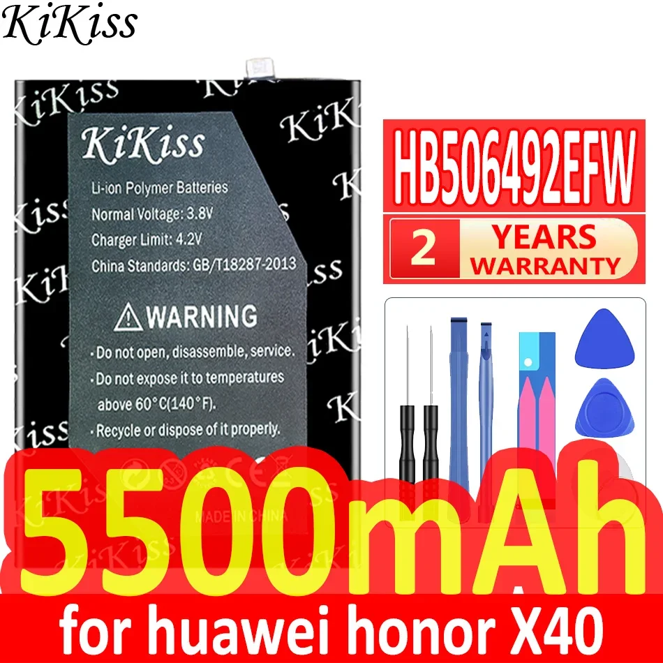 

KiKiss Battery 5500mAh HB506492EFW for huawei honor X40