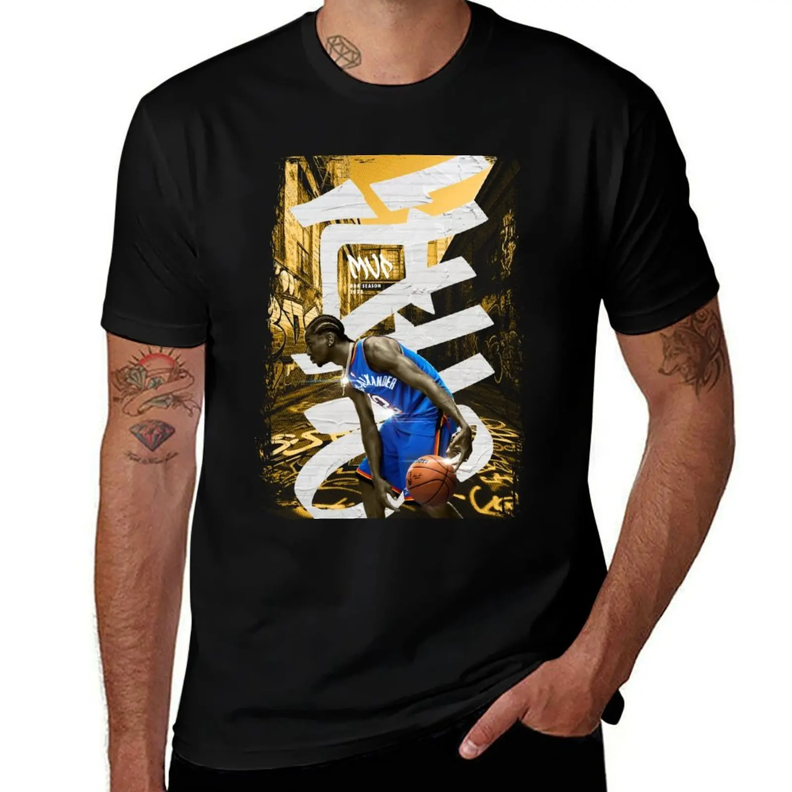 

shai gilgeous-alexander T-Shirt anime t shirts sports fans tops graphic t shirt vintage mens graphic t-shirts big and tall