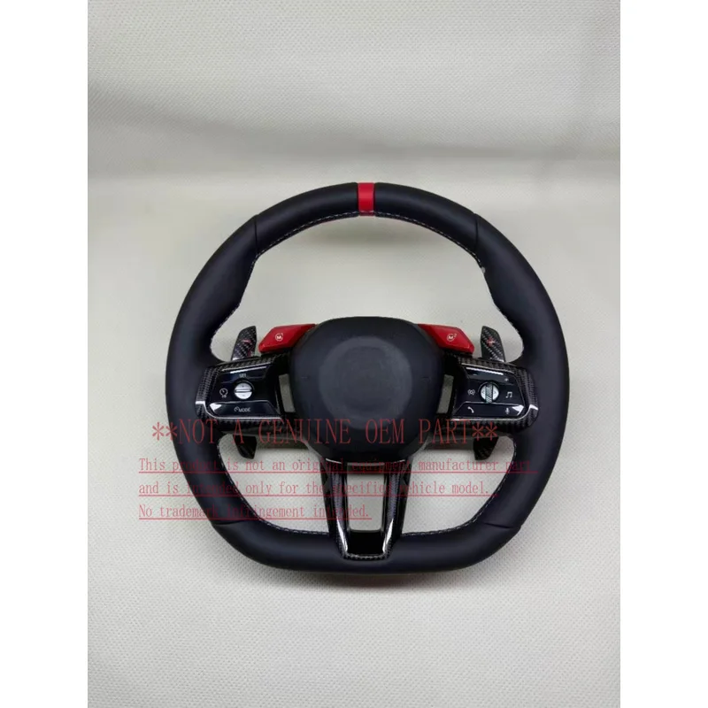 For Bmw F10 F20 F30 F15 F25 F07 F01 320 525 X3 X5 M3 M4 M5 M6 Auto Parts M Performance Black Leather Steering Wheel Horn Cover