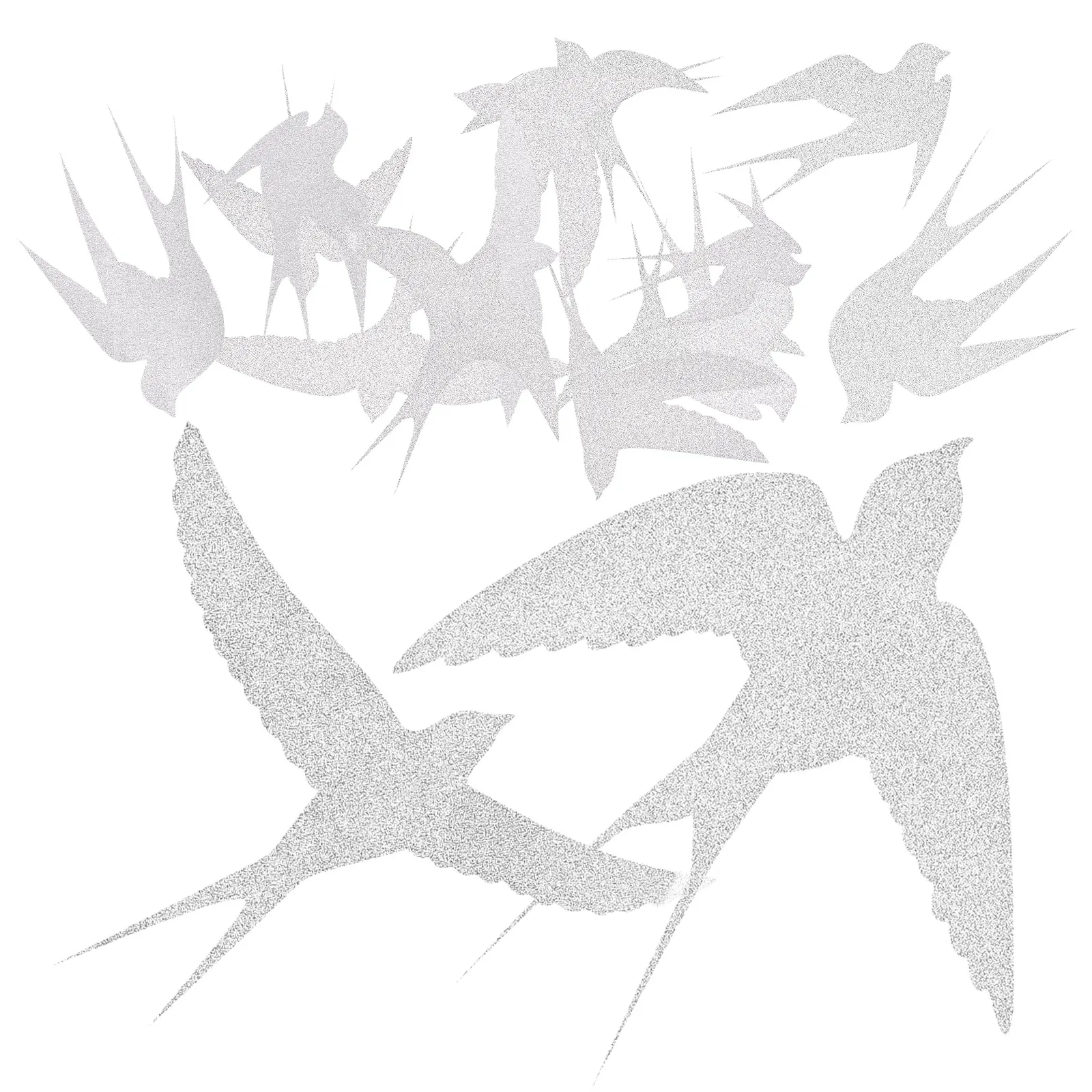 

20 Sheets Anti-collision Swallow Stickers Birds Window Applique Glass Door Decals Pvc Diy Static for