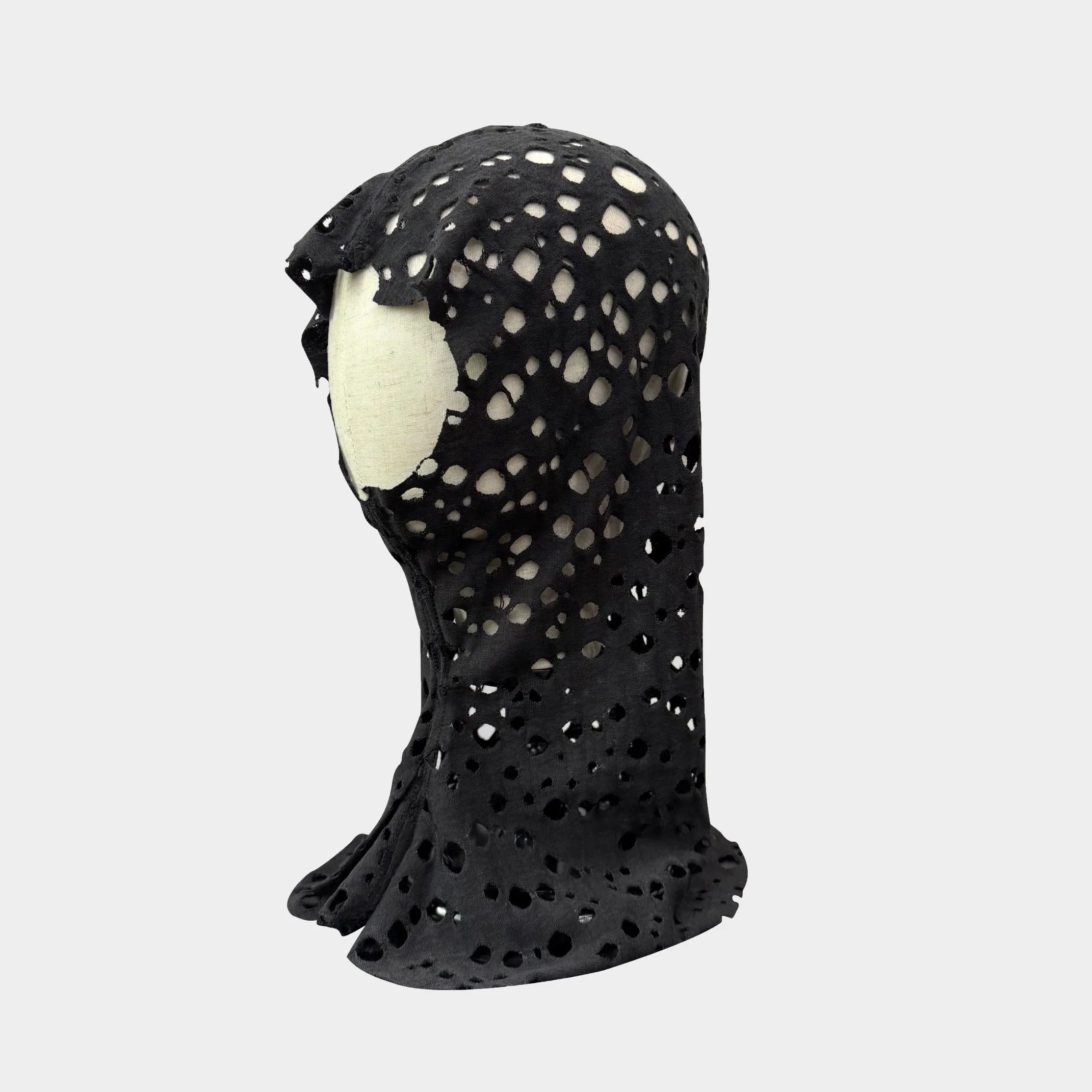 

Women Brimless Cullover Masked Cap Gothic Autume Casual Women High Street Luxury Designer Black Hat