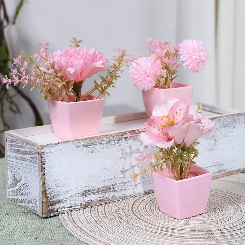 3PCS Home Decoration, Artificial Flowers And Potted Plants, Used For Placing Tabletops And Windowsills In Restaurants And Office