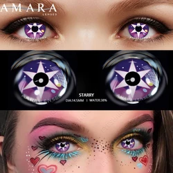 AMARA 2pcs/1pair Anime Cosplay Colored Contact Lenses crazy Halloween Coloured Anime Softlens Hoshino Ai Pupil