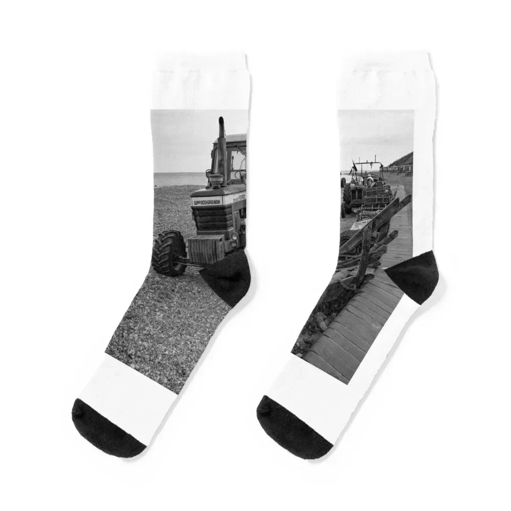 

Crab fishing in Cromer in black and white Socks Antiskid soccer crazy japanese fashion Men Socks Luxury Brand Women's