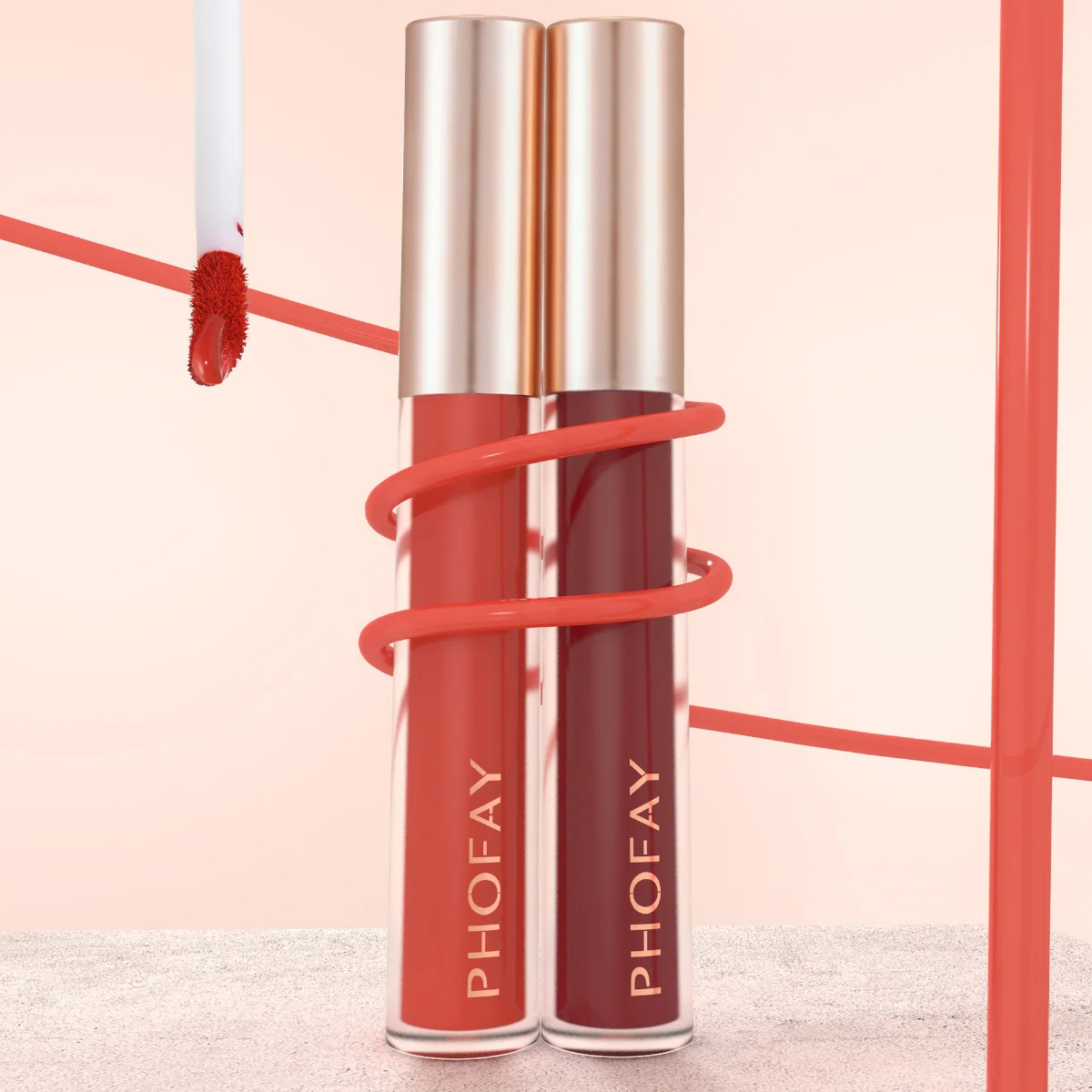 PHOFAY Niet-kleverige Lipgloss Matte Kleur Vocht Fluwelen Lip Tint langdurige Non Vlek Lippenstift Hydraterende Cosmetica dropship