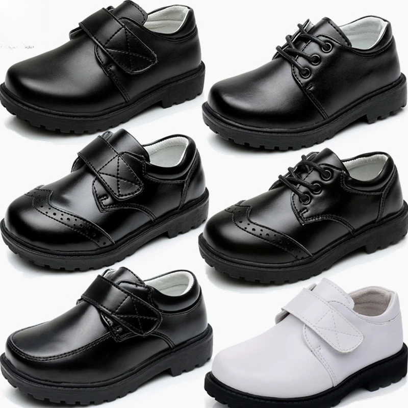 

Boys Leather Shoes School Shoes Performance Formal Shoes Kids Children Male Breathable Lightweight Non Slip Comfort Moccasins