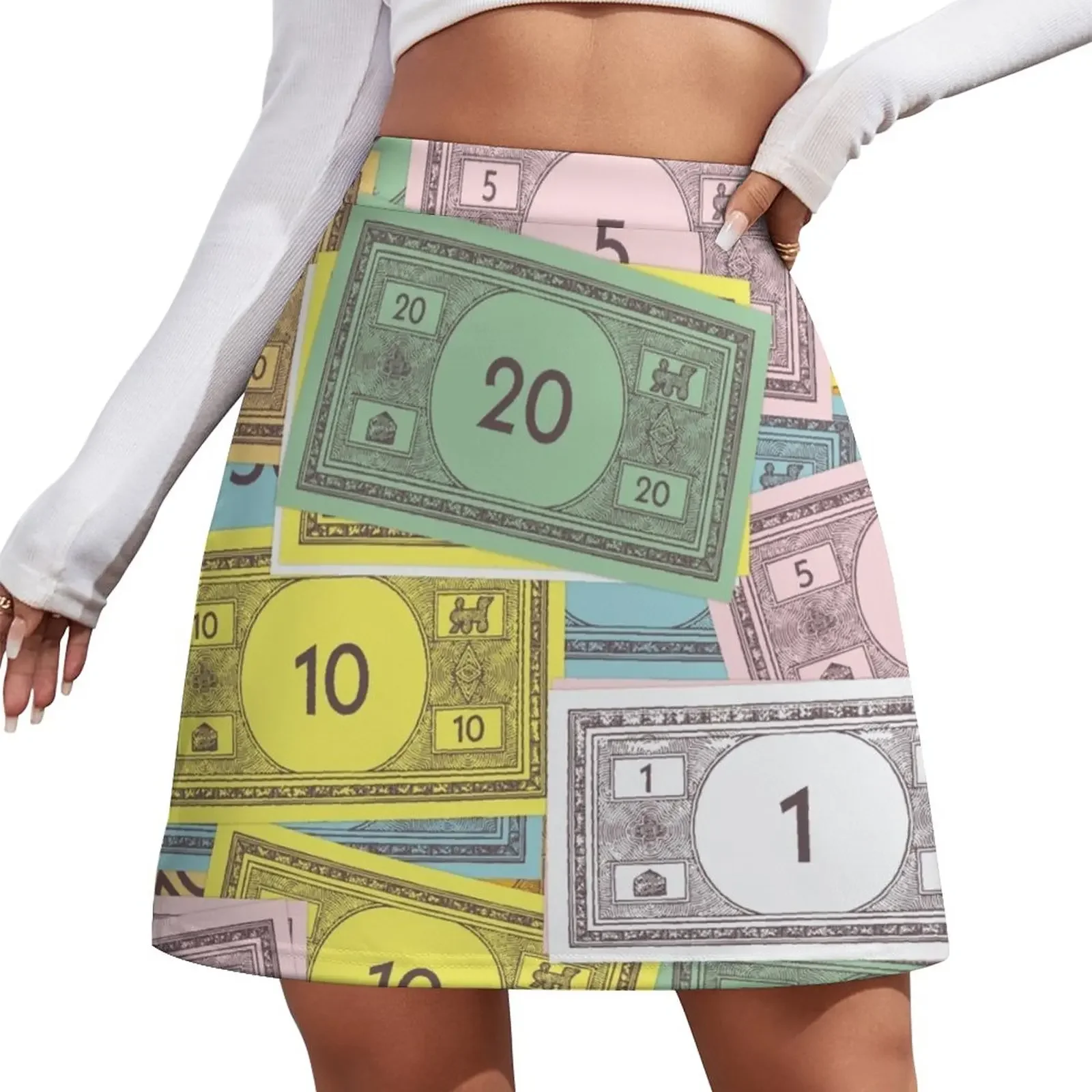 Board Game Money Mini Skirt skirts dresses summer woman 2024 summer outfits for women 2024 korean clothes ladies