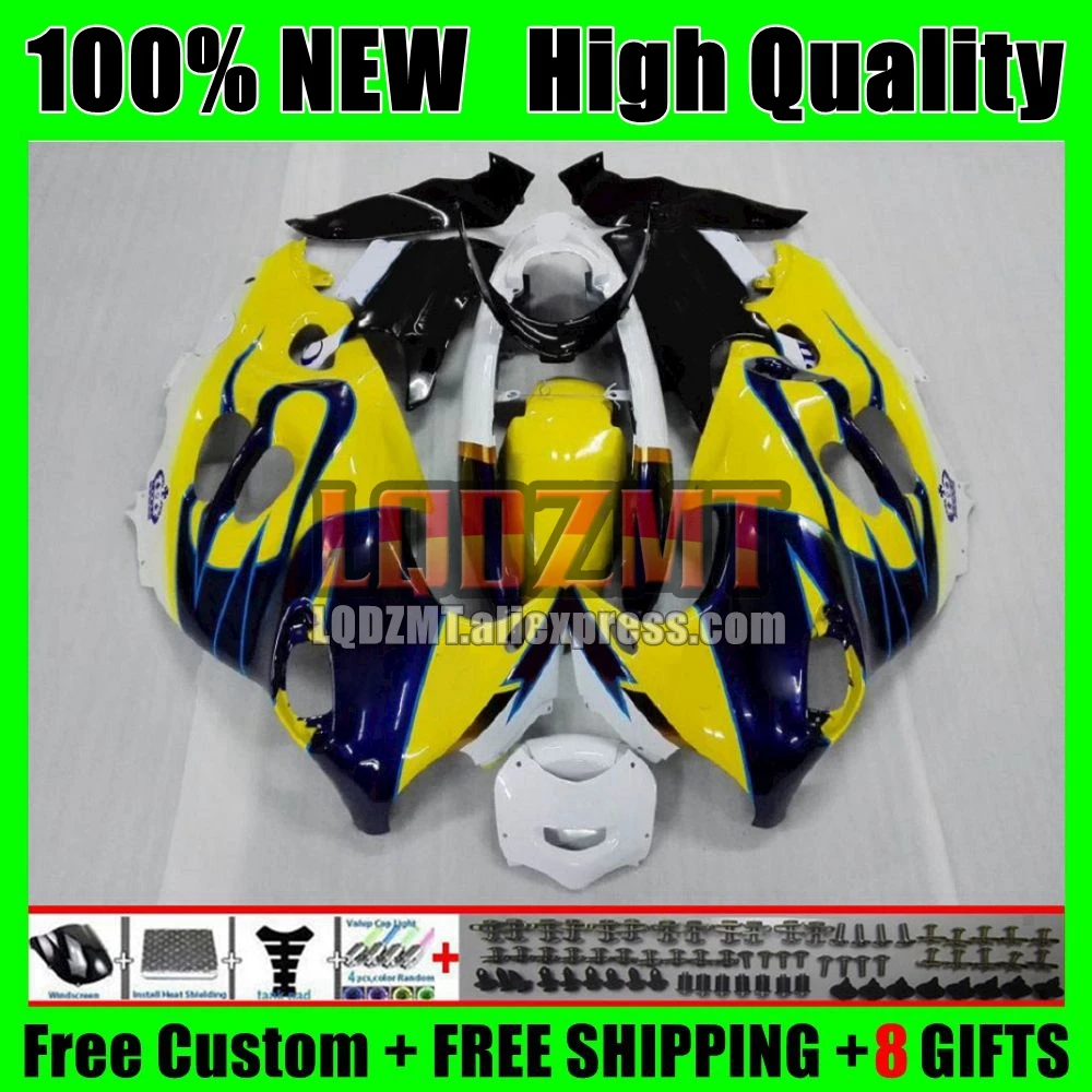 Body For SUZUKI KATANA GSXF Blue yellow 600 750 GSXF750 22No.16 GSXF600 98 99 00 01 02 GSX750F 1998 1999 2000 2001 2002 Fairing