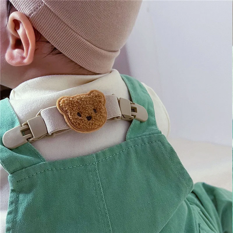 Baby Garment Non-slip Pants Clips Plastic Pants Bed Sheet Elastic Fasteners Plush Bear Belt Buckle Waistband Extender For Child