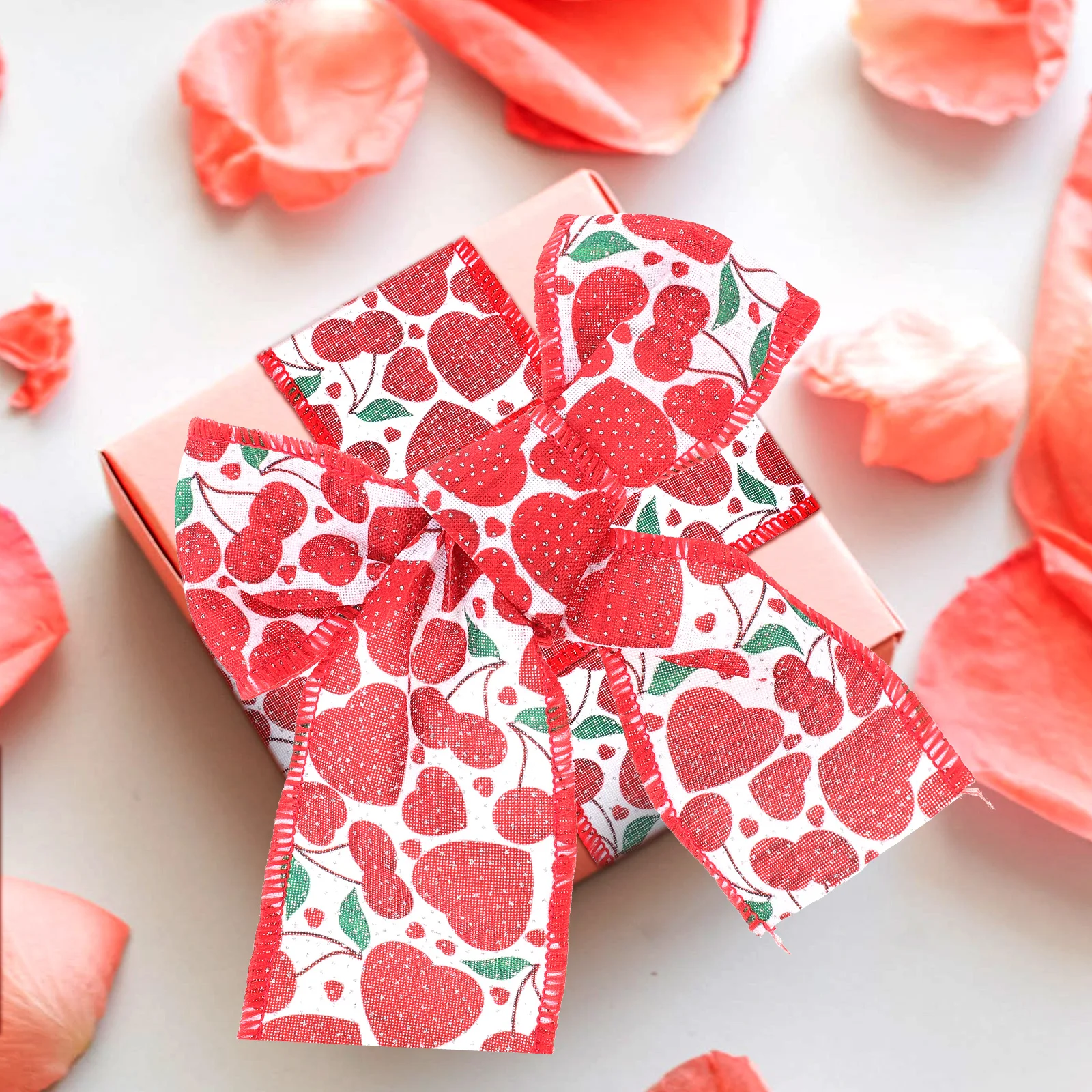 

Valentine'S Day Ribbon Decorative Bow Wedding Party Ribbon Resistant Polyester Wired Ribbons Festival Gift