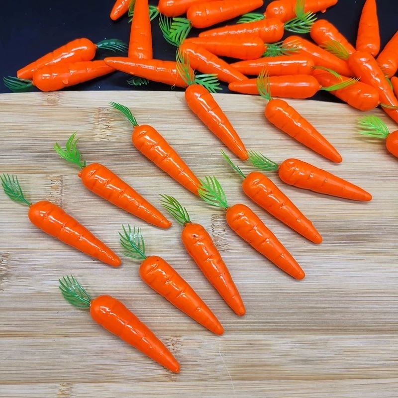 10-100Pcs Artificial Foam Carrot Easter Decoration Simulation Mini Carrots Fake Vegetables For Easter Birthday Party Home Decor