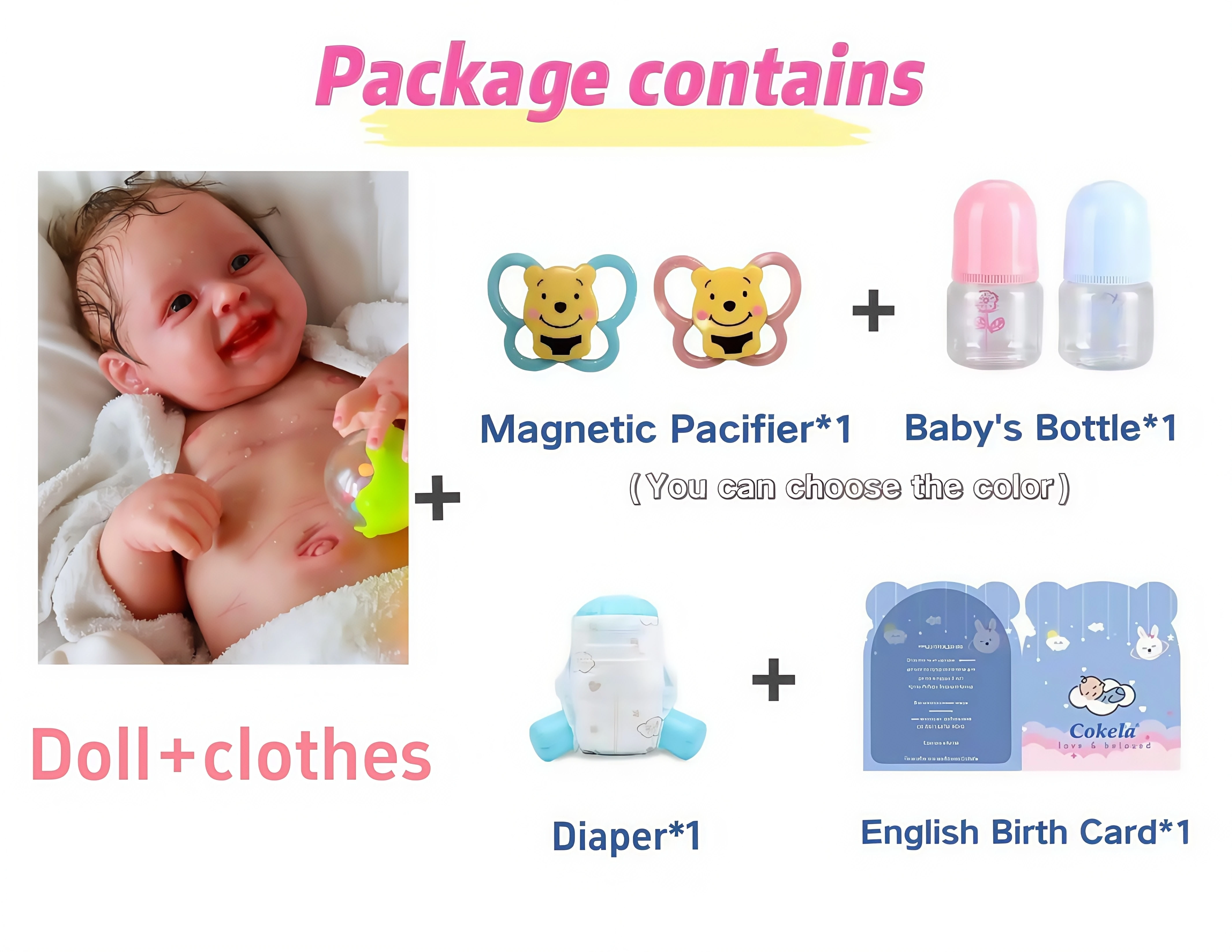 Cokela 50 cm/20 pulgadas Lifereborn Realista Reborn muñecas bebés recién nacidos Bebes realistas De Silicona Reborn para regalos