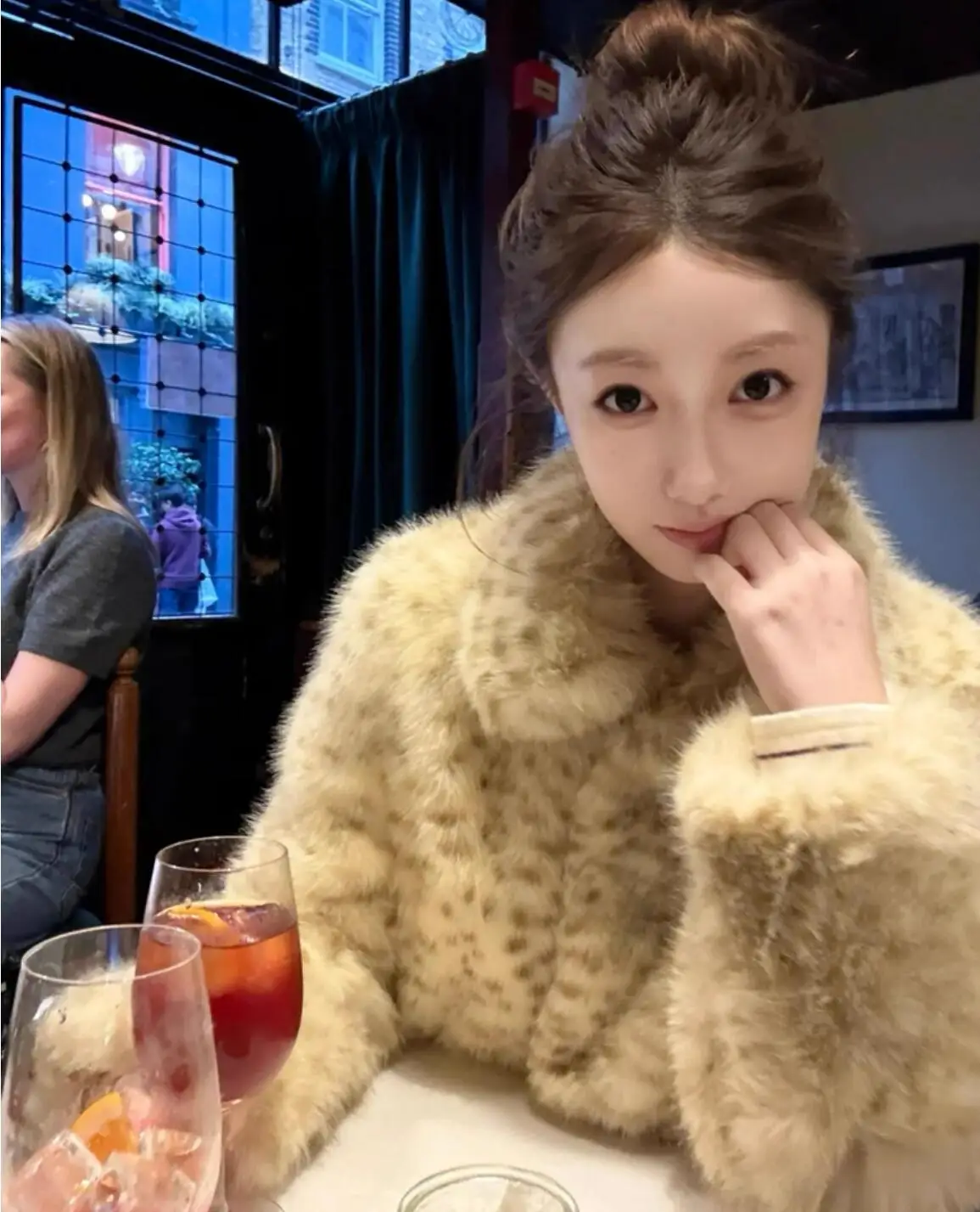 New Winter Cute Animal Leopard Dot Faux Rabbit Fur Coat CHIC Women Lapel Collar Long Sleeve Shaggy Warm Jacket Short Outerwear