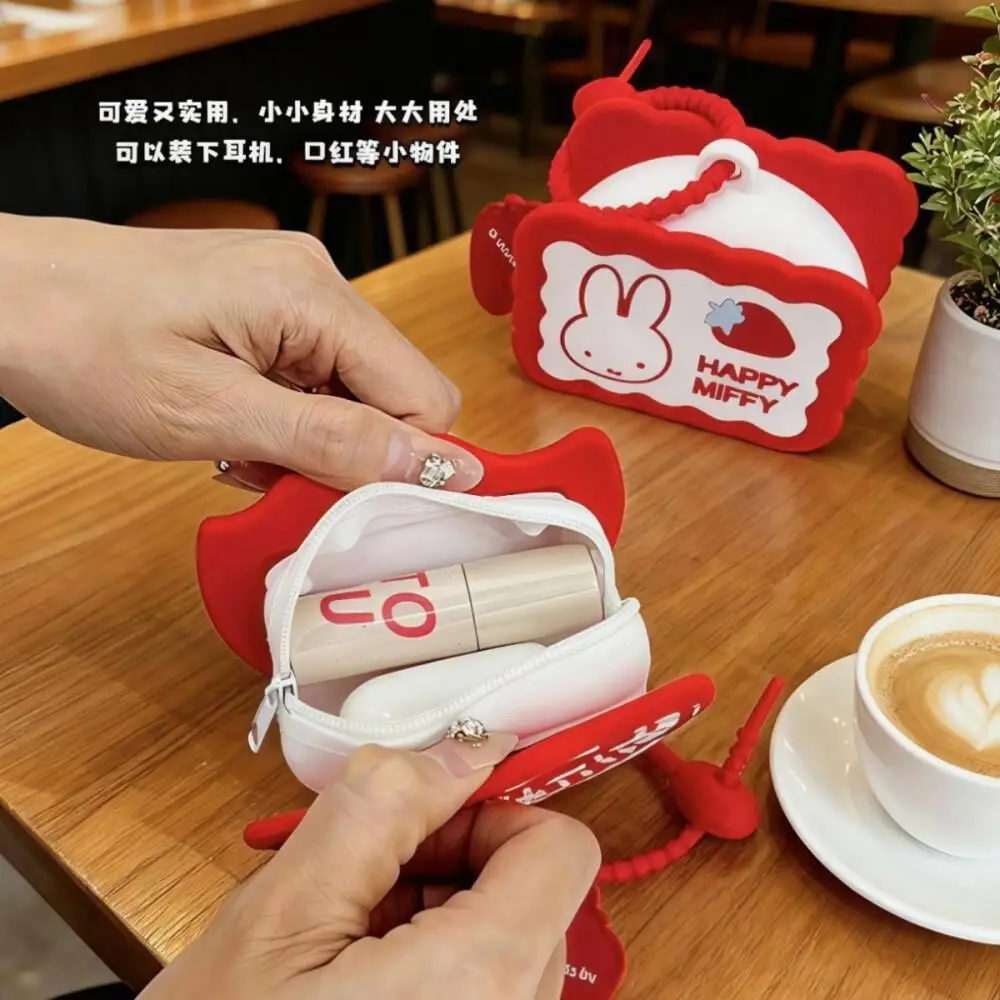 

Кошелек Miffy Rabbit Zero, милый мультяшный креативный простой большой вместительный Kawaii кошелек для монет, брелок, подвеска, украшение, подарок