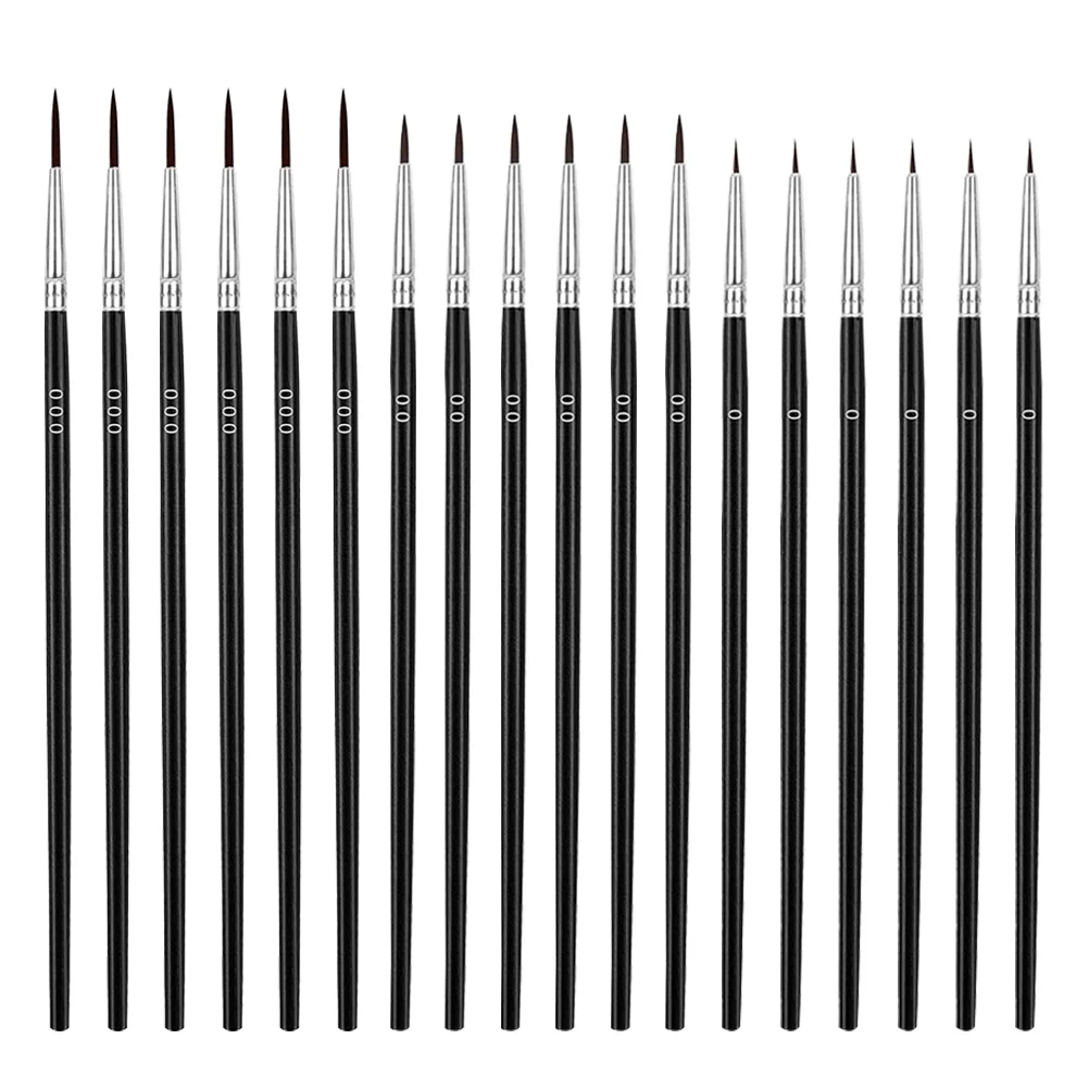 

30 Pcs Detail Painting Brushes Small Hook Pen for Kids Miniature Micro Child
