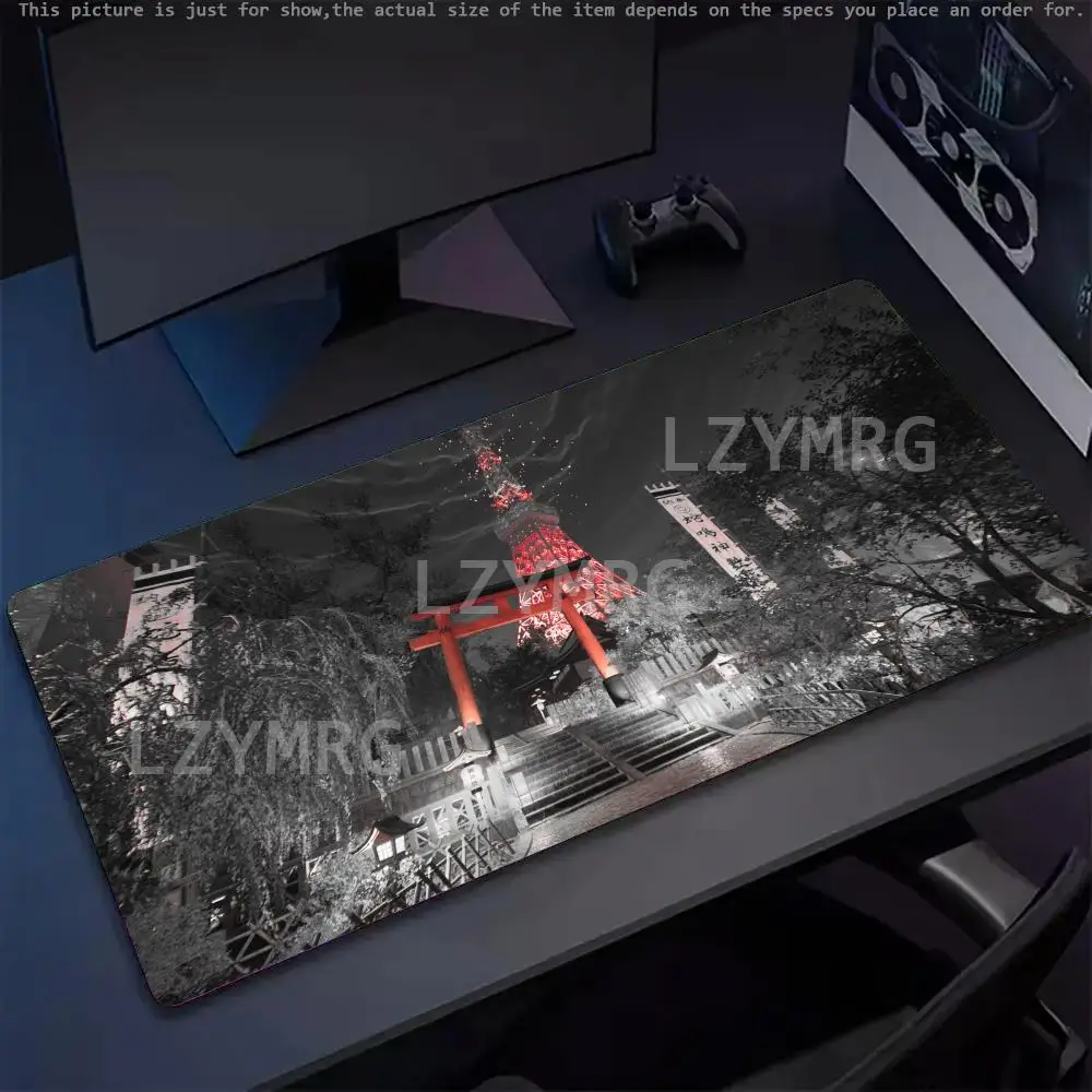 

Japanese Scenery Mouse Pad Large Rubber Base Anti-slip PC Desk Accessories Mousepad for Office and Gamer Keyboard Mats Decor Mat
