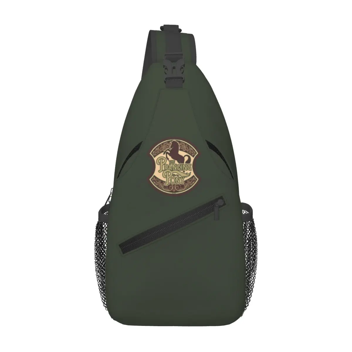 

Prancing Pony Chest Bag Men Sling Crossbody Backpack Chest Bag Traveling Hiking Daypack Shoulder Bag
