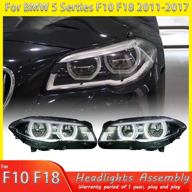 

Стайлинг автомобиля фары для BMW F10 2010-2017 520i 525i 530i F18 светодиодные фары проектор DRL автомобильные аксессуары